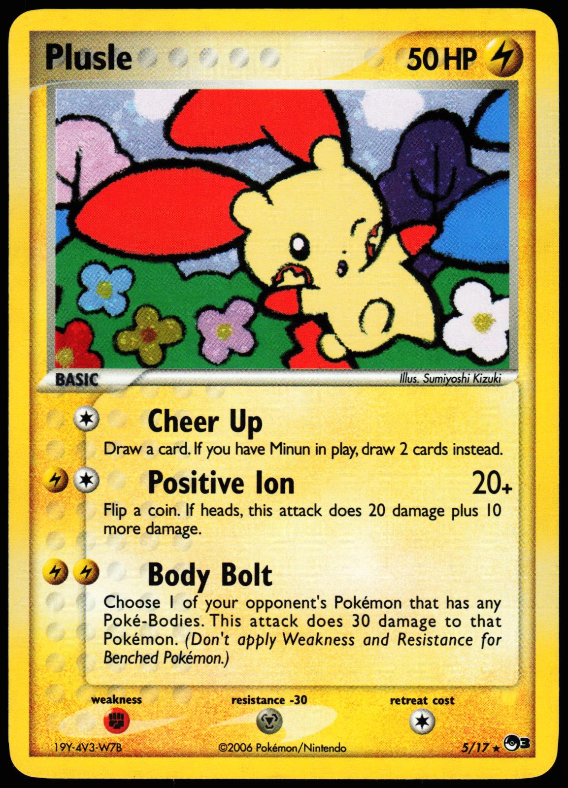 pokemon plusle card 5/17 Rare POP Series 3 Holo Lightly Played – Wenzel TCG Hidden Legends Type Pokémon - Graded Card Value Add-On:Gem Texture D2 Boundaries Crossed