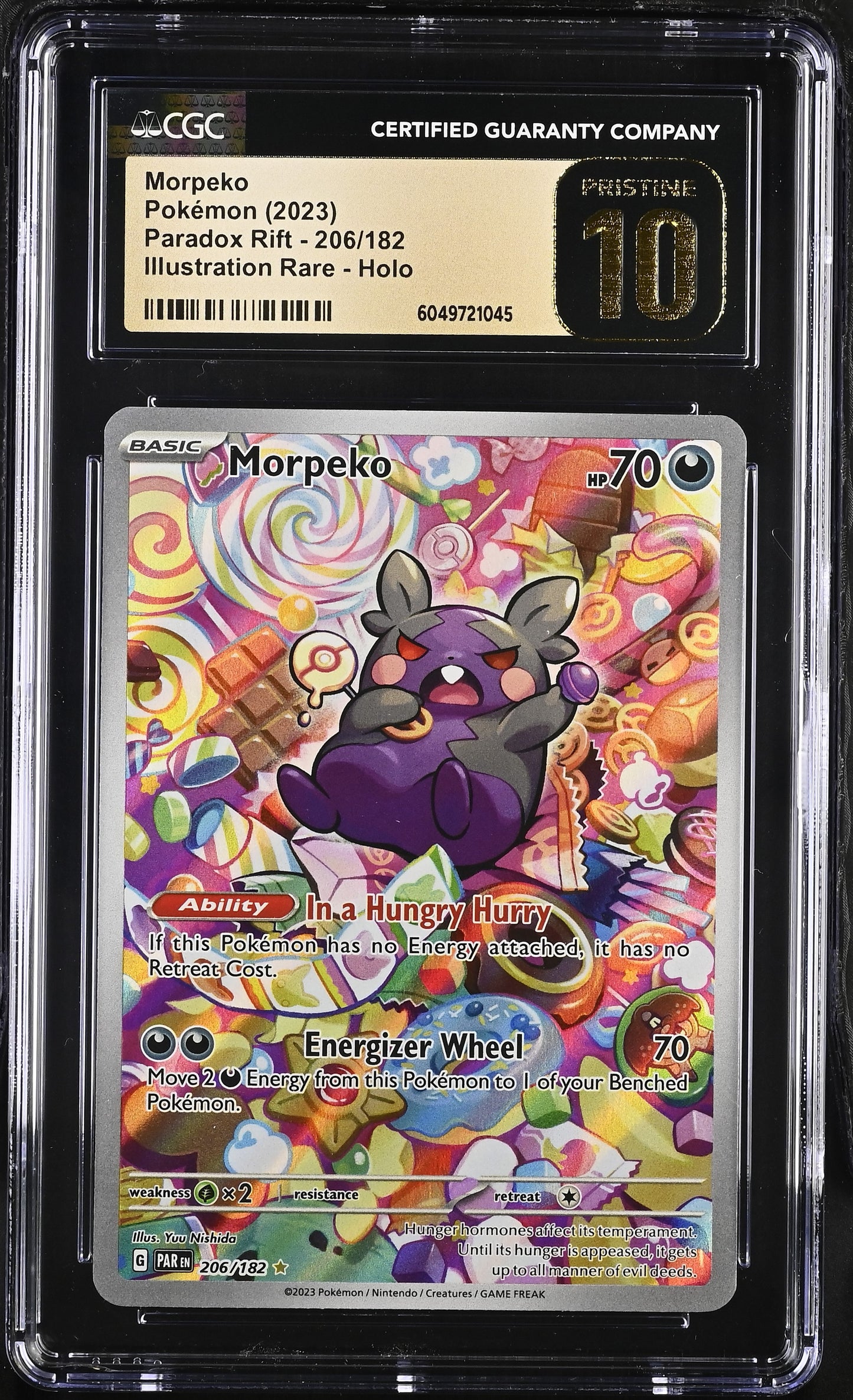 CGC Pristine 10 Morpeko 2023 Paradox Rift 206/182 Illustration Rare Pokemon Card