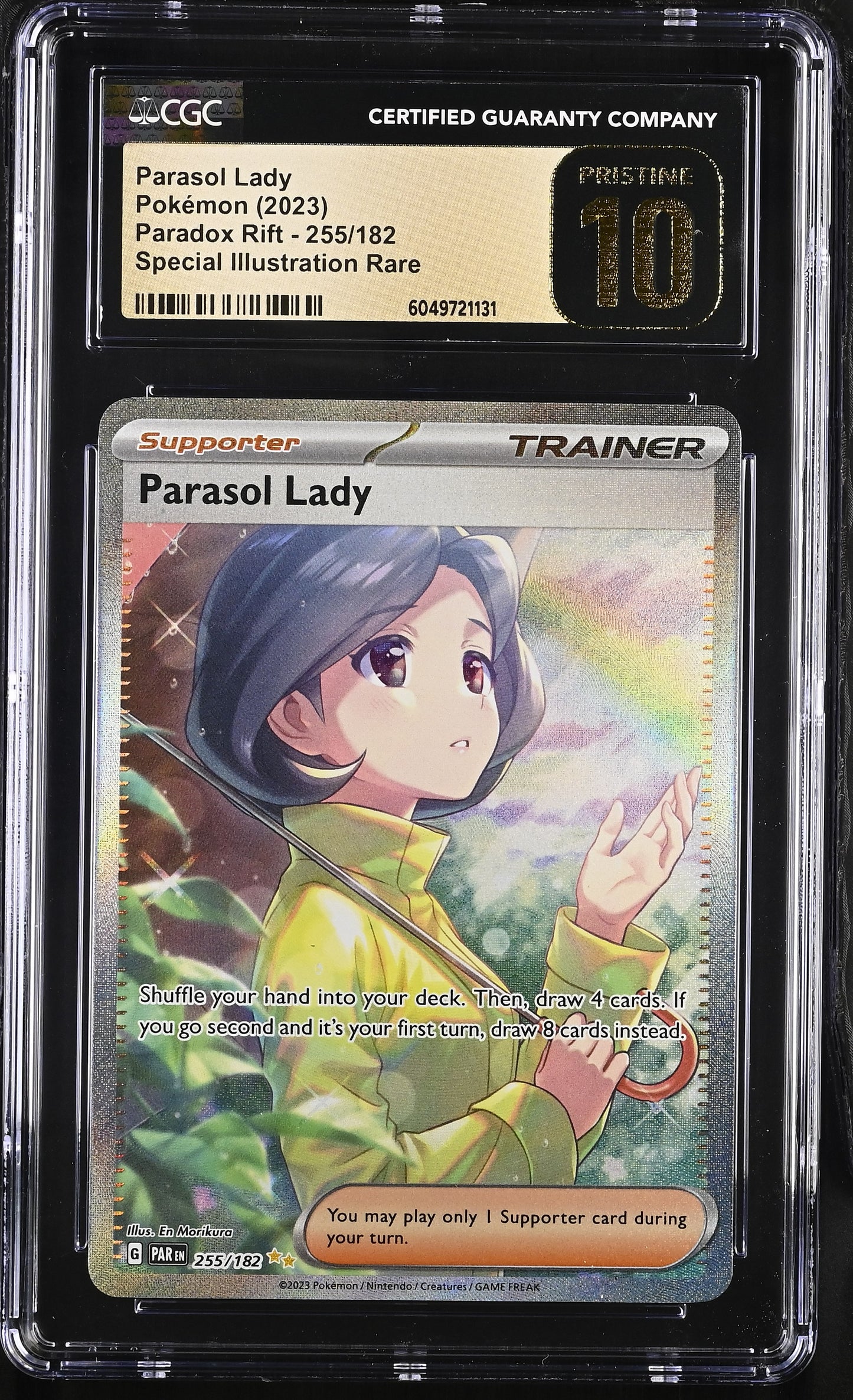CGC Pristine 10 Parasol Lady 2023 Paradox Rift 255/182 SIR Pokemon Card