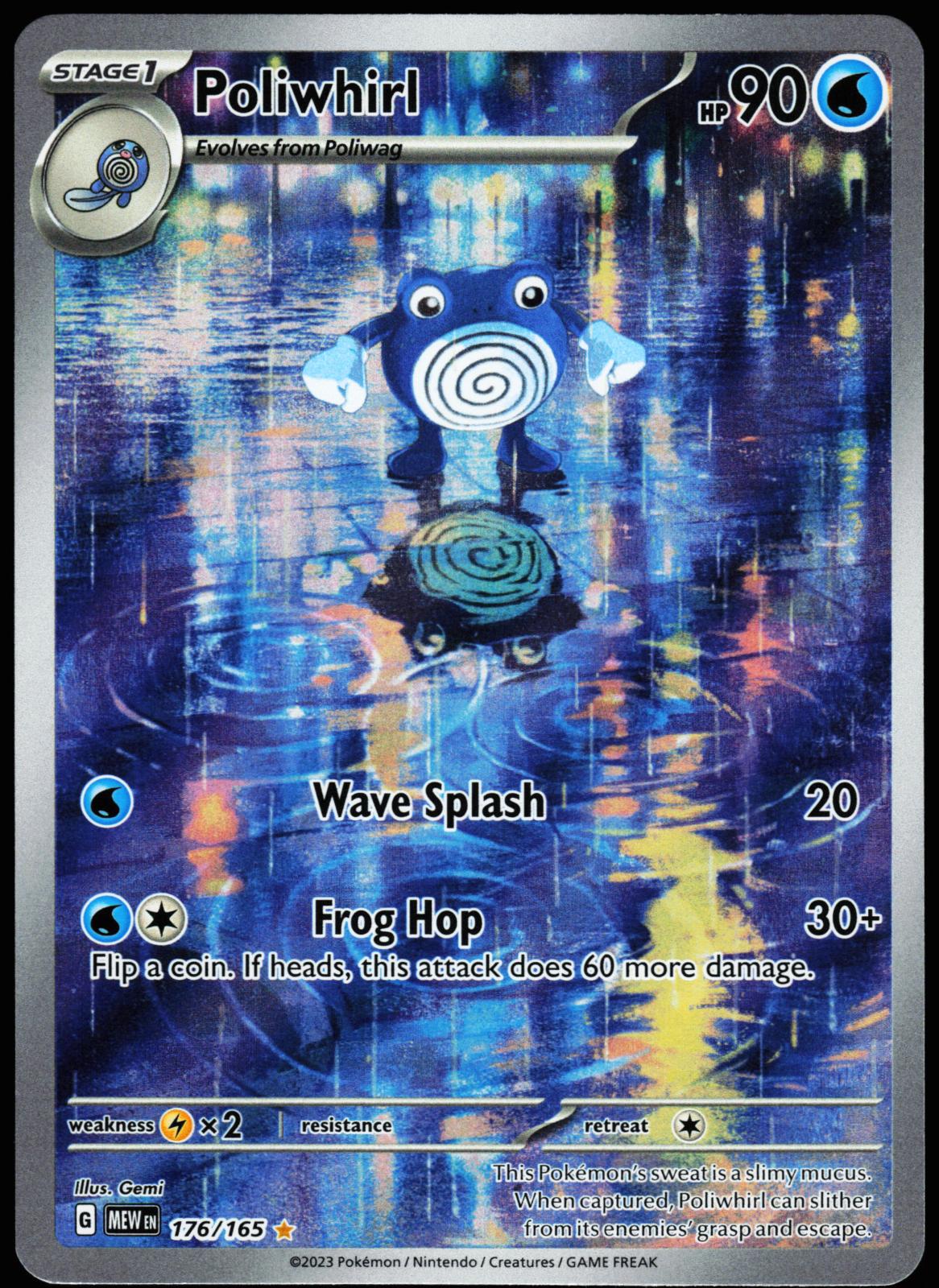 poliwhirl pokemon card 176/165 Illustration Rare 151 Holo Near Mint – Wenzel TCG Deck Name:Grave Danger 繁體中文 [1W] Rapids (20) If Irencrag Pyromancer · Throne