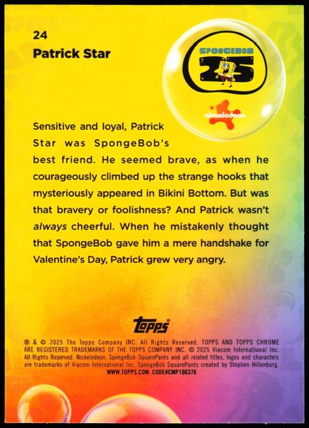 2025 Topps Chrome SpongeBob 25th Anniversary #24 Patrick Star /150