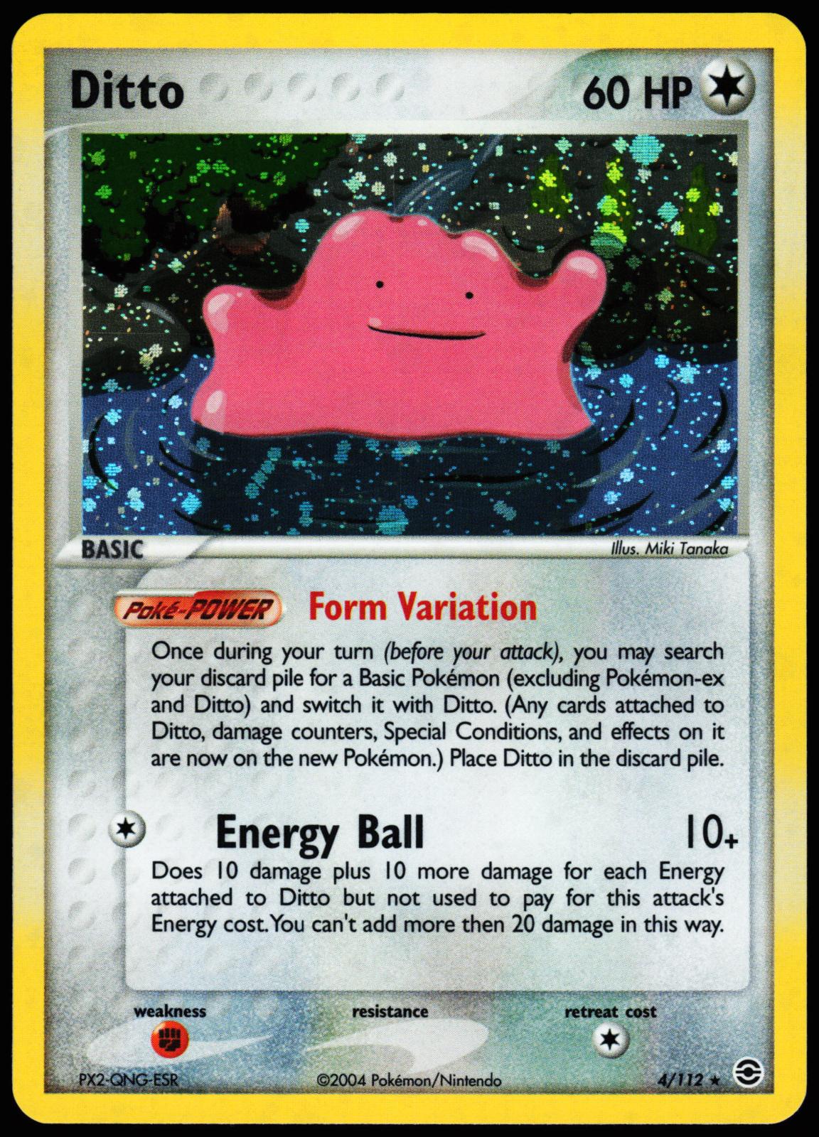 rare ditto card 4/112 Holo FireRed & LeafGreen Pokemon Holo Near Mint – Wenzel TCG Quantity:2 Packs (200) BT10 corners and edges may Yu-Gi-Oh! Reasoning By Konami