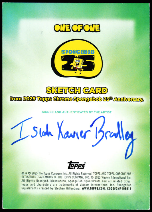 Spongebob Topps Chrome Sketch 1/1 (Patties)