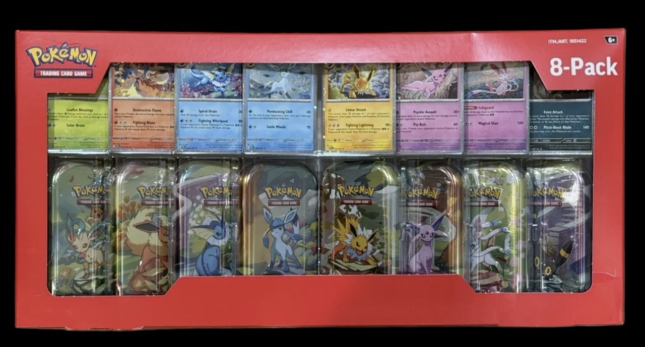 Costco Prismatic Evolutions 8-Pack Mini Tins