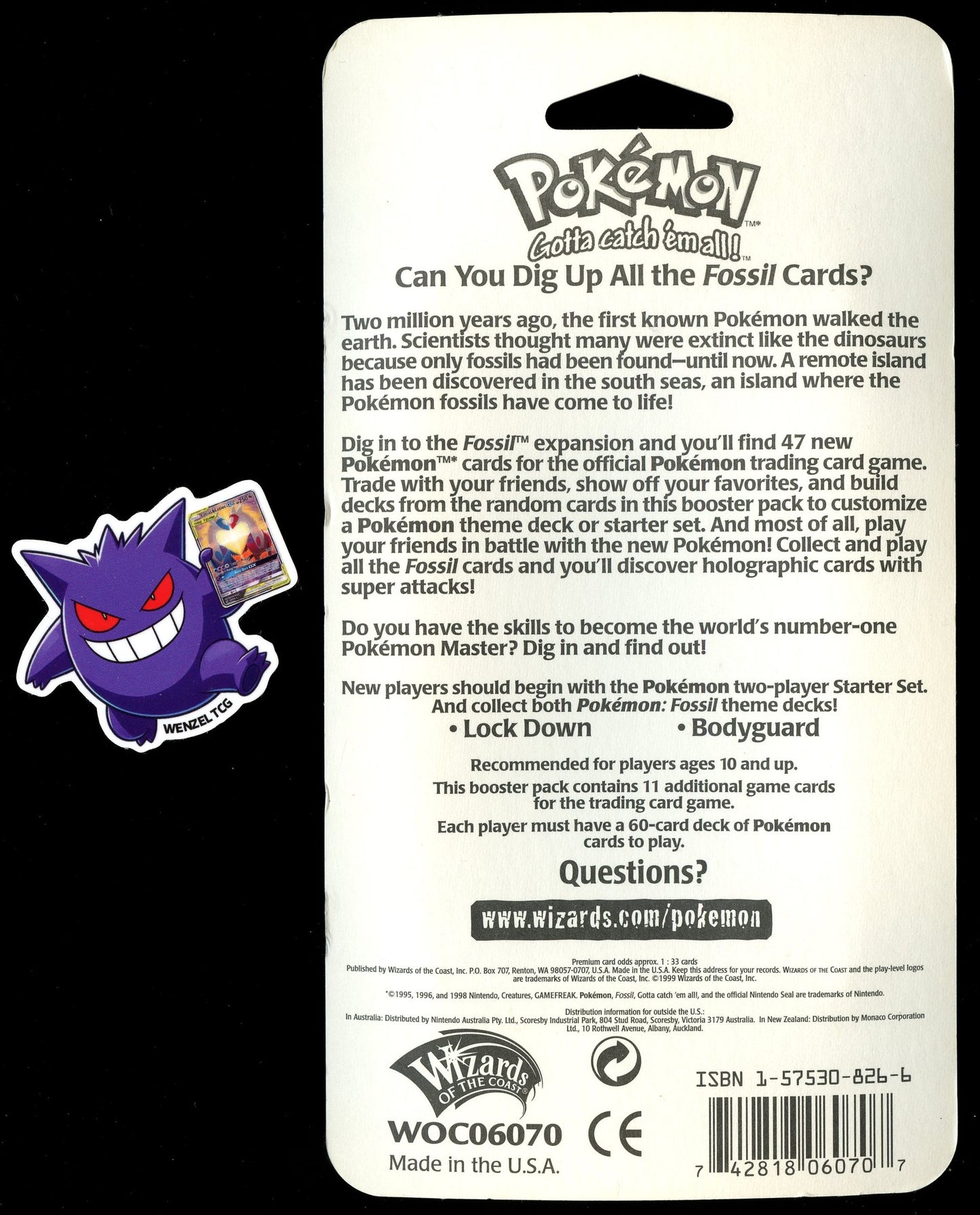 Fossil Booster Pack Blister Zapdos Art
