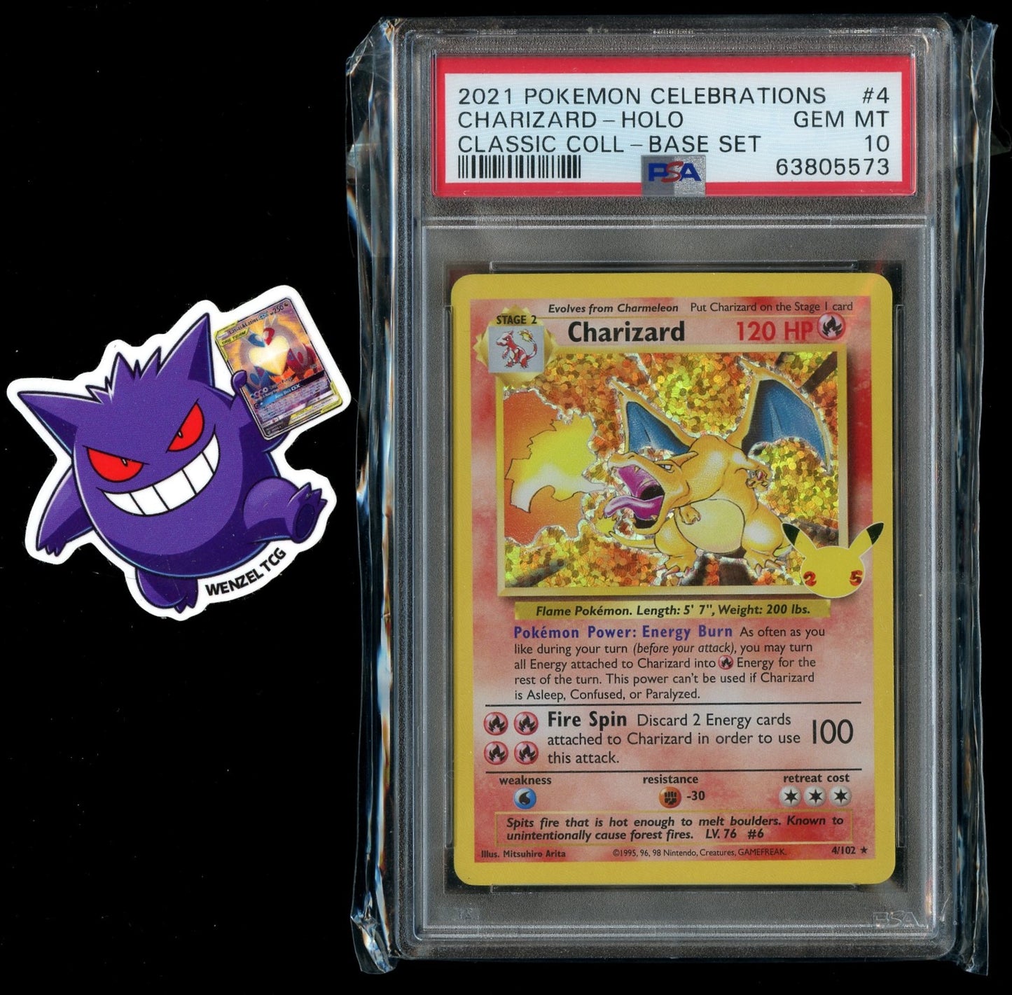 PSA 10 Charizard Holo 4/102 Classic Collection Celebrations