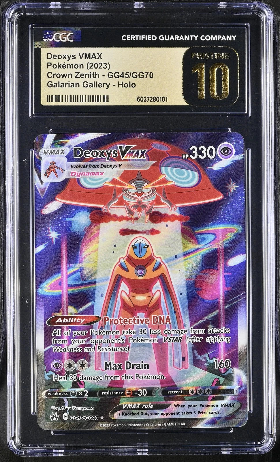 CGC Pristine 10 Deoxys VMAX Crown Zenith GG45/GG70 Ultra Rare Pokemon Card