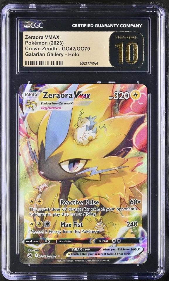 CGC Pristine 10 Zeraora VMAX Crown Zenith GG42/GG70 Pokemon Card