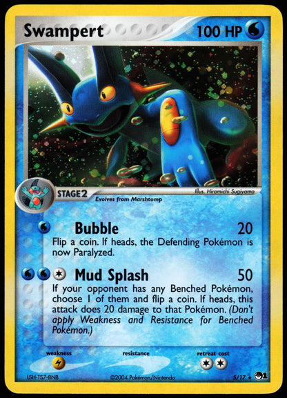 Swampert 5/17 Rare POP Series 1 Pokemon Holo Near Mint