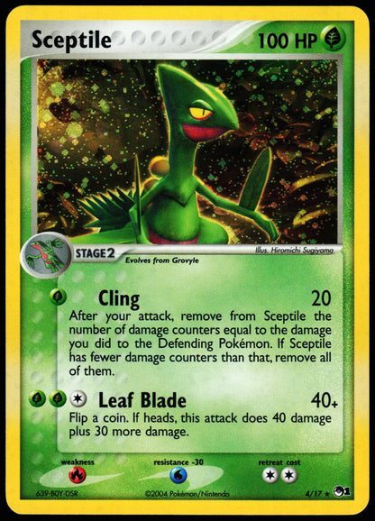 Sceptile 4/17 Rare POP Series 1 Pokemon Holo Near Mint