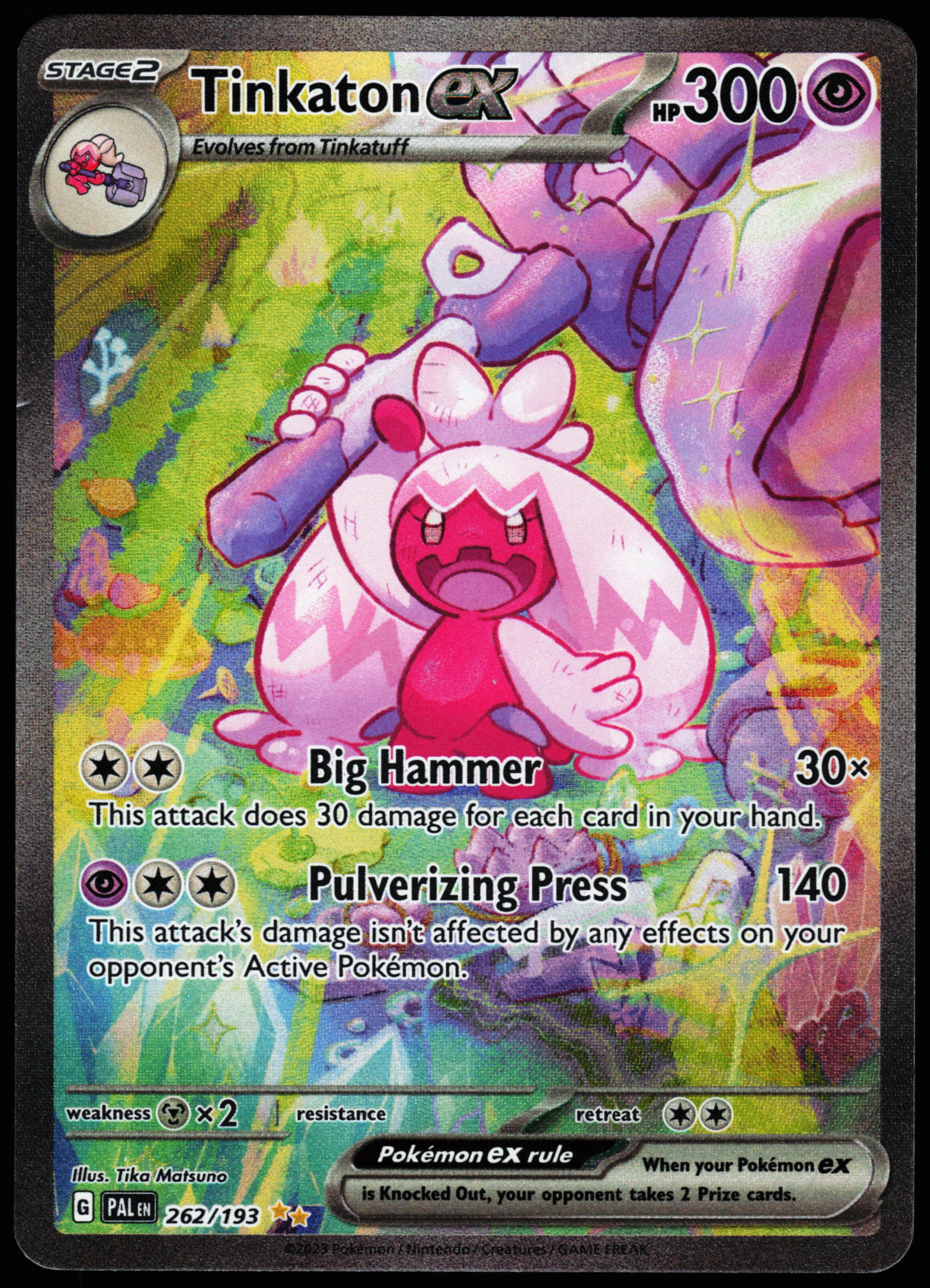 Pokemon Card - Tinkaton ex Paldea Evolved 262/193 Special Illustration Rare