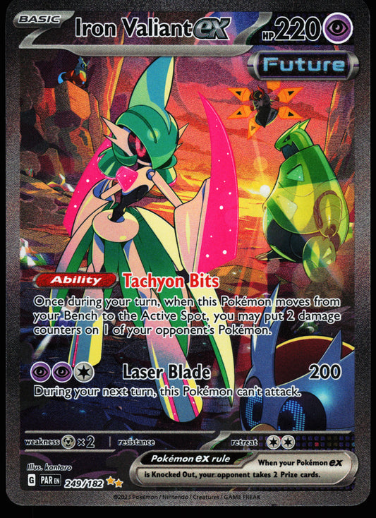 Pokemon Card - Iron Valiant ex Paradox Rift 249/182 Special Illustration Rare