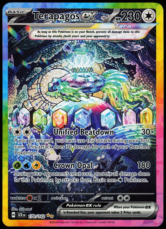 Pokemon Card - Terapagos ex Stellar Crown 170/142 Special Illustration Rare 1