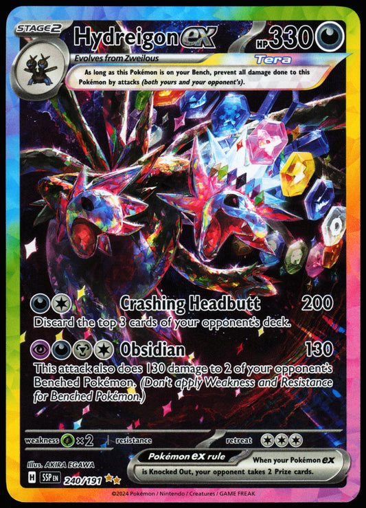 Pokemon Card - Hydreigon ex Surging Sparks 240/191 Special Illustration Rare