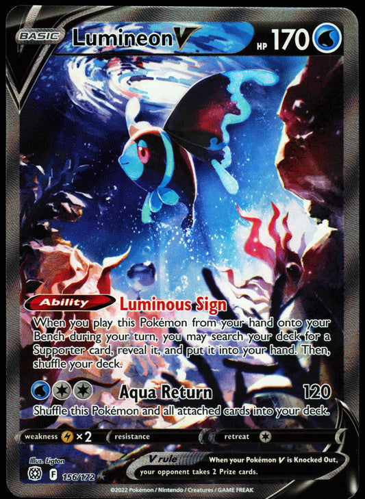 Pokemon Card - Lumineon V (Alternate Full Art) Brilliant Stars 156/172 Ultra Rare