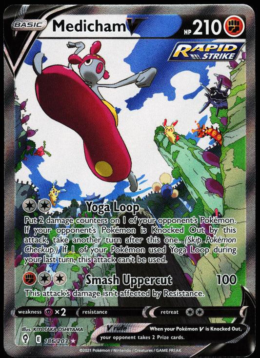 Pokemon Card - Medicham V (Alternate Art Full Art) Evolving Skies 186/203 Ultra Rare