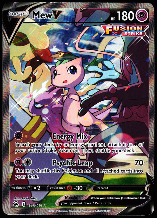 Pokemon Card - Mew V (Alternate Art Full Art) Fusion Strike 251/264 Ultra Rare