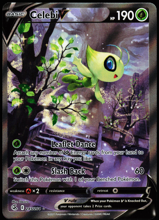 Pokemon Card - Celebi V (Alternate Art Full Art) Fusion Strike 245/264 Ultra Rare