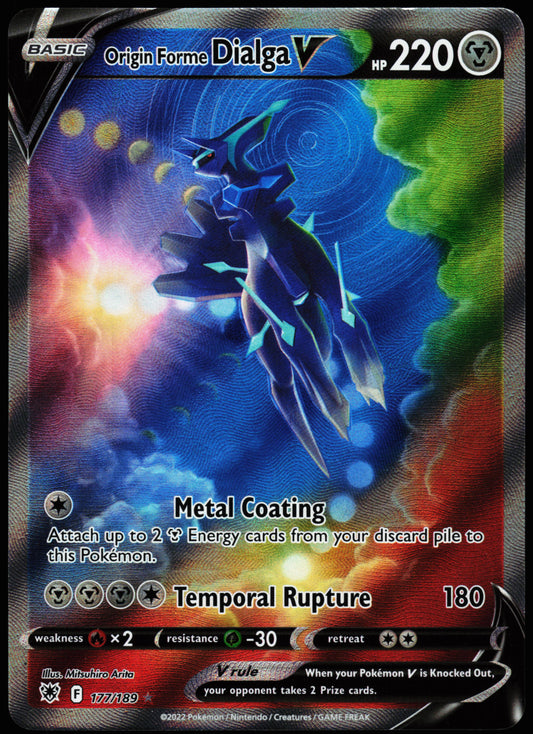 Pokemon Card - Origin Forme Dialga V (Alternate Art Full Art) Astral Radiance 177/189 Ultra Rare