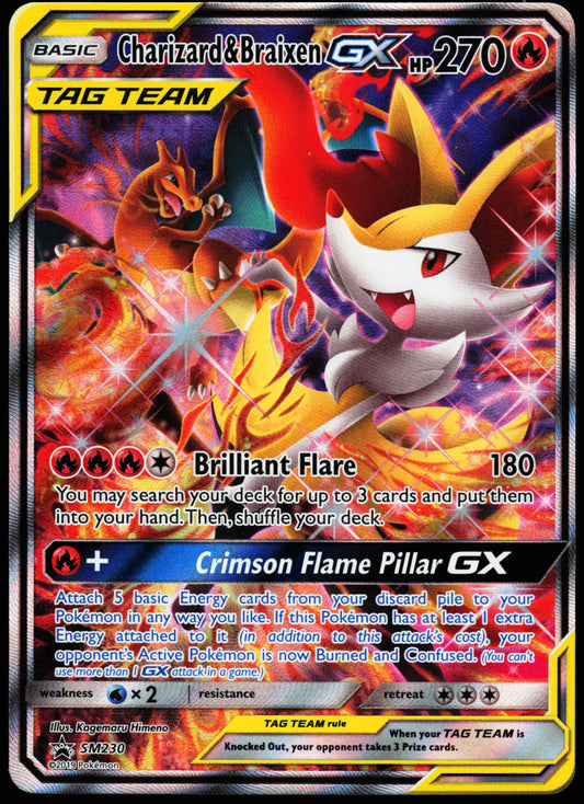 Pokemon Card - Charizard & Braixen GX SM Promos SM230 Ultra Rare