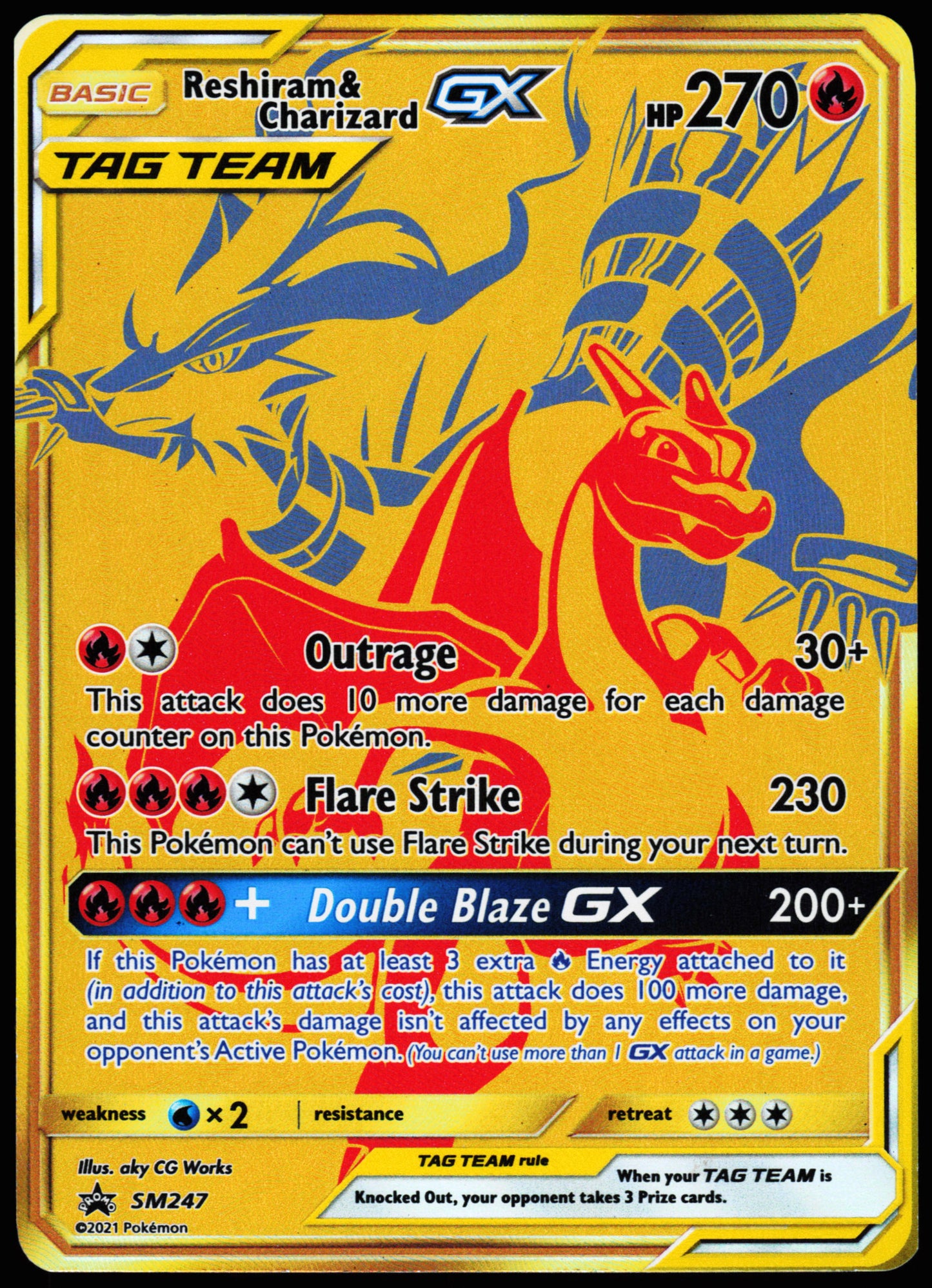 Pokemon Card - Reshiram & Charizard GX SM Promos SM247 Promo