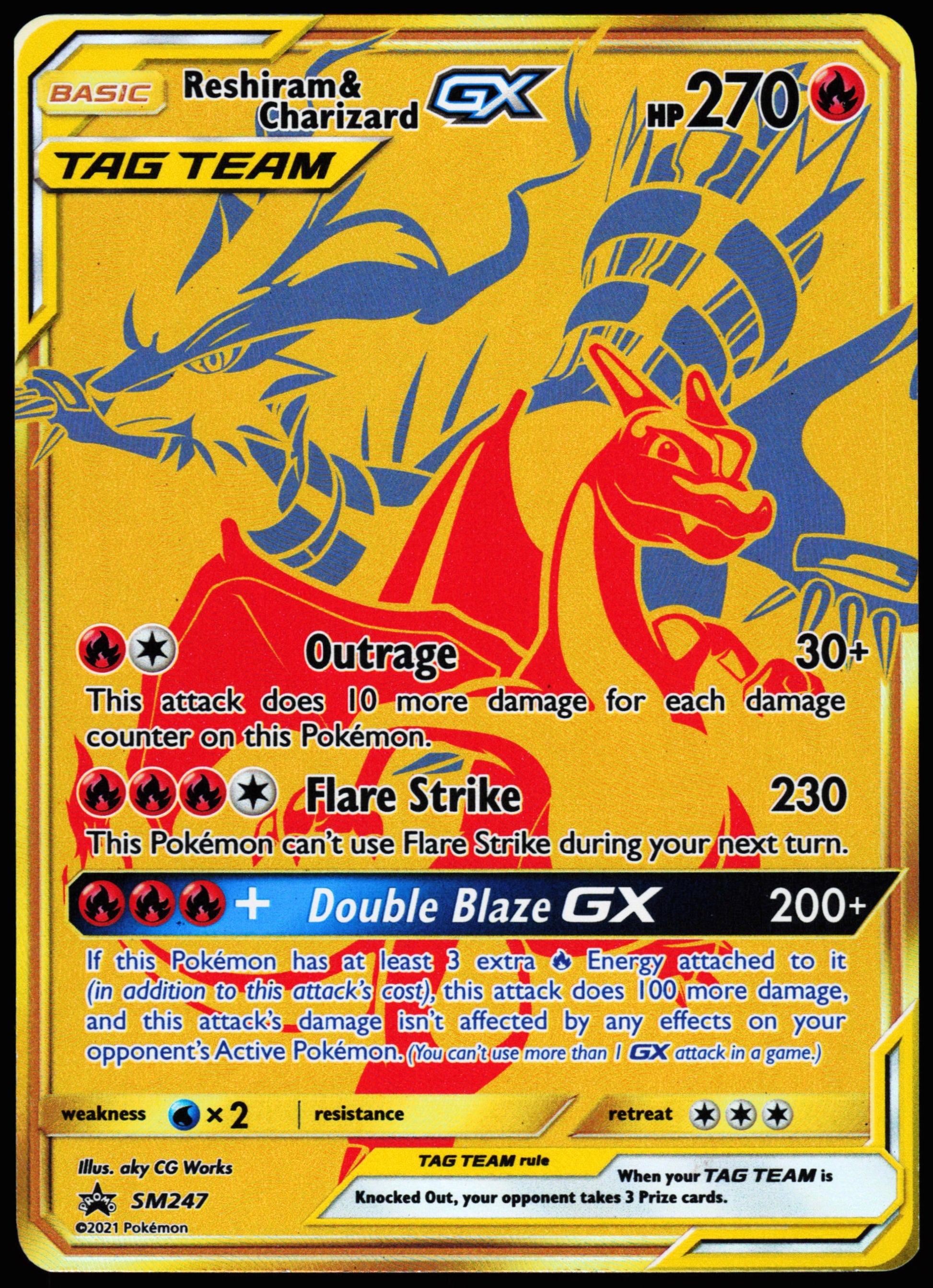 Pokemon Card - Reshiram & Charizard GX SM Promos SM247 Promo