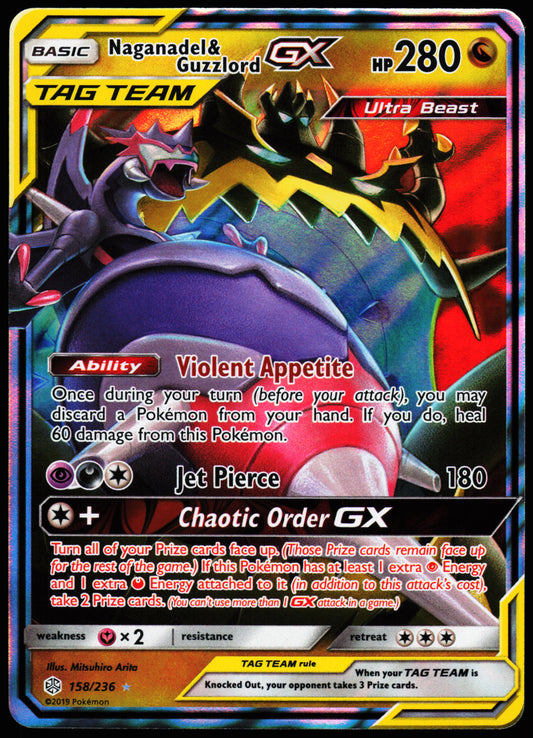 Pokemon Card - Naganadel & Guzzlord GX Cosmic Eclipse 158/236 Ultra Rare