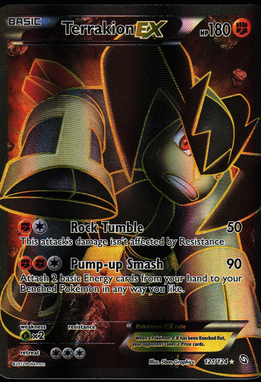 Pokemon Card - Terrakion EX (Full Art) Dragons Exalted 121/124 Ultra Rare