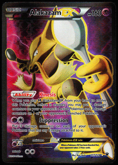 Pokemon Card - Alakazam EX (Full Art) XY Fates Collide 117/124 Ultra Rare