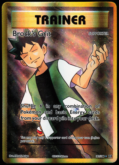 Pokemon Card - Brock's Grit (Full Art) XY Evolutions 107/108 Ultra Rare
