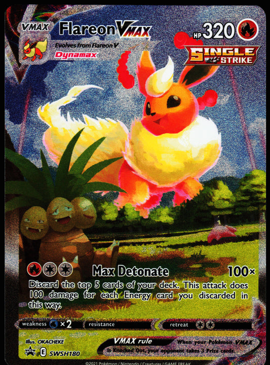 Pokemon Card - Flareon VMAX Sword & Shield Promo Cards SWSH180 Promo