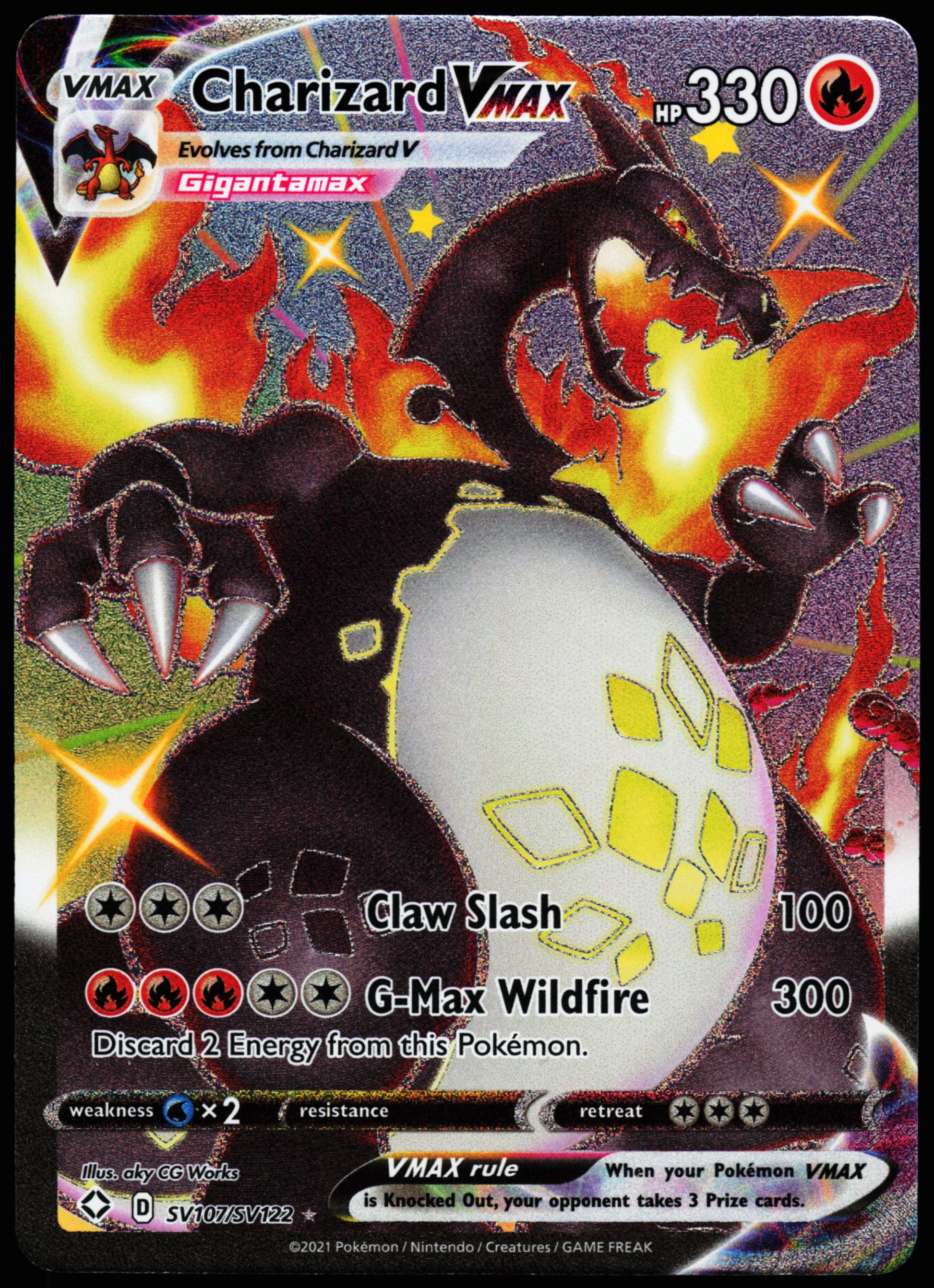 Pokemon Card - Charizard VMAX Shining Fates SV107/SV122 Shiny Full Art 1