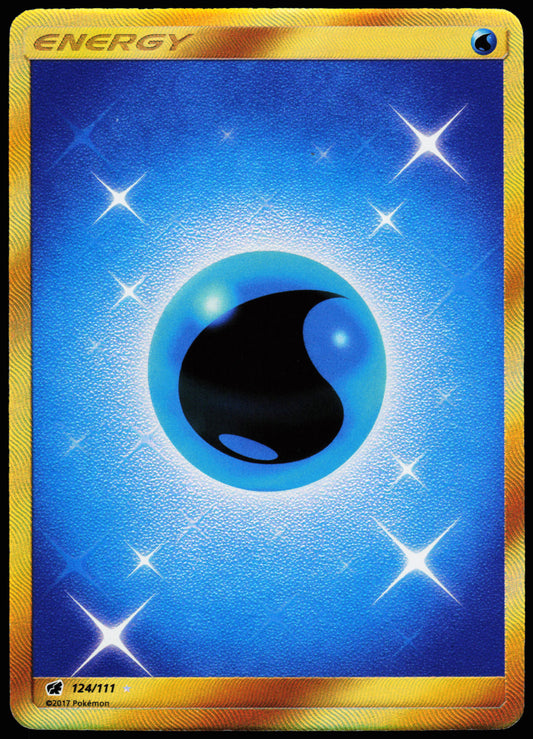 Pokemon Card - Water Energy (Secret) Crimson Invasion 124/111 Secret Rare