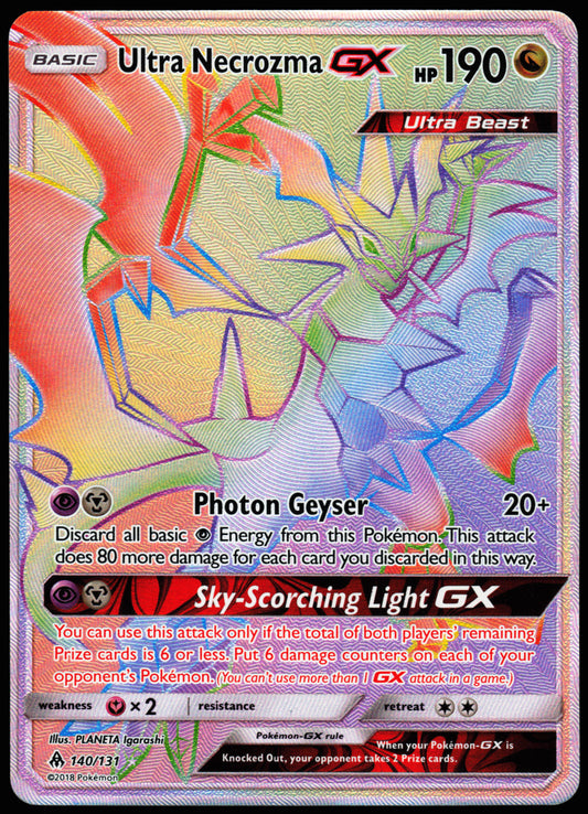Pokemon Card - Ultra Necrozma GX (Secret) Forbidden Light 140/131 Secret Rare