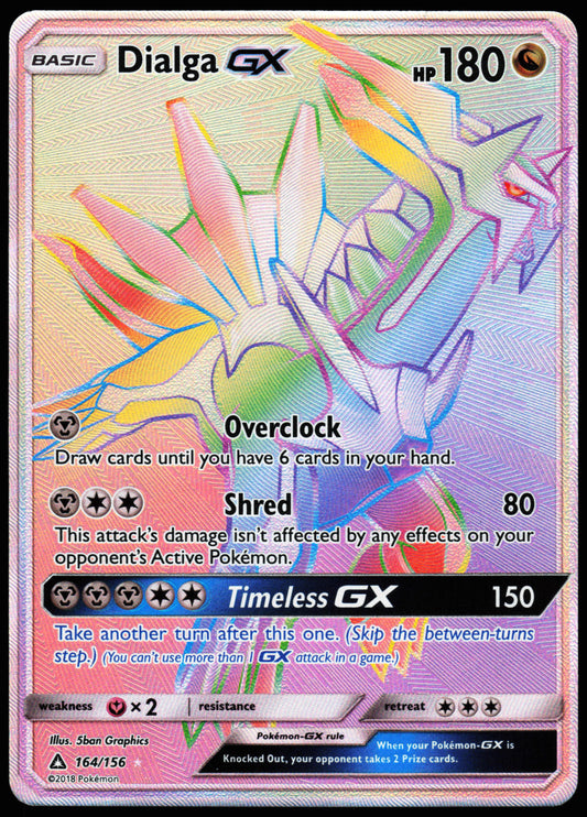 Pokemon Card - Dialga GX (Secret Rare) Ultra Prism 164/156 Secret Rare