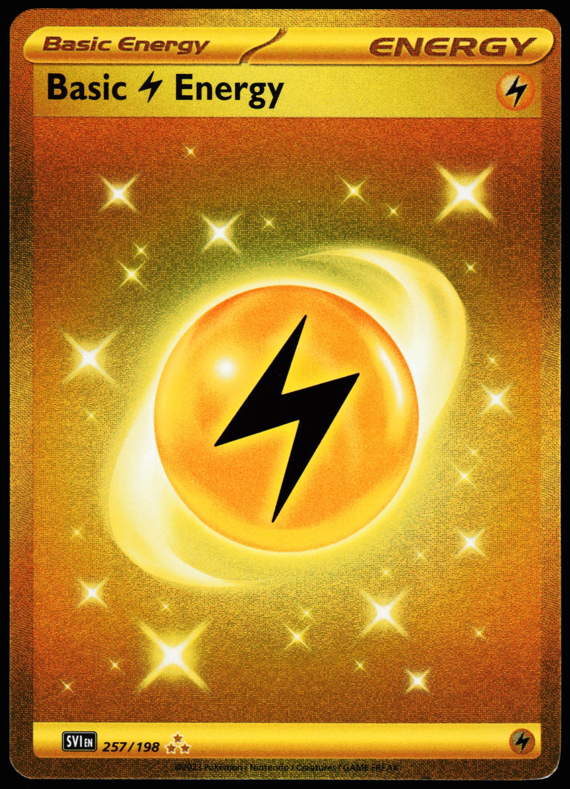 Pokemon Card - Basic Lightning Energy Scarlet & Violet Base Set 257/198 Secret Rare