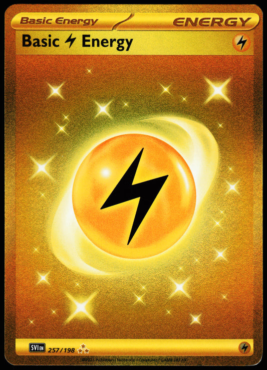 Pokemon Card - Basic Lightning Energy Scarlet & Violet Base Set 257/198 Secret Rare