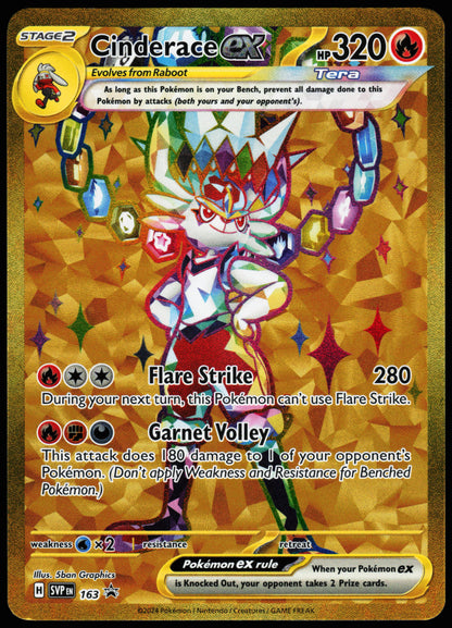 Pokemon Card - Cinderace ex Scarlet & Violet Promo 163 Promo