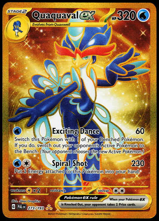 Pokemon Card - Quaquaval ex Paldea Evolved 273/193 Secret Rare