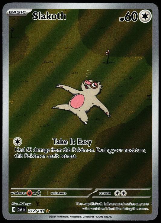 Pokemon Card - Slakoth Surging Sparks 212/191 Illustration Rare