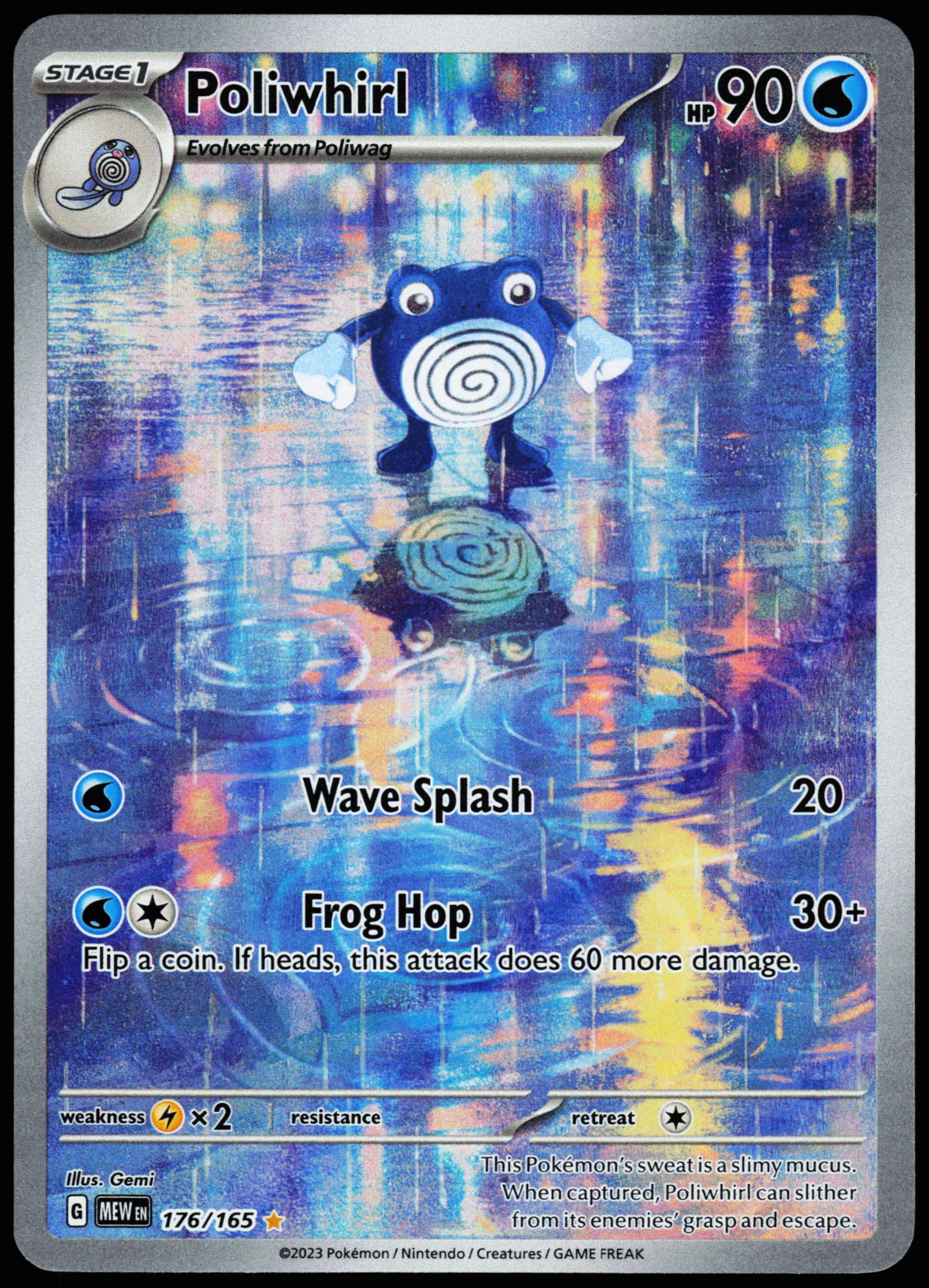 Pokemon Card - Poliwhirl Scarlet & Violet 151 176/165 Illustration Rare
