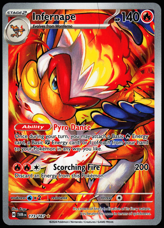 Pokemon Card - Infernape Twilight Masquerade 173/167 Illustration Rare