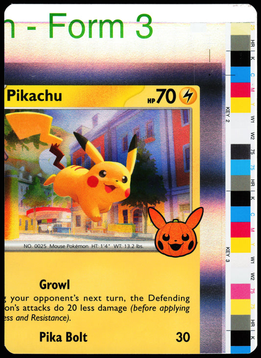 Pokemon Card - Error Miscut NFC Pikachu Trick or Trade 062/193 Holo Rare