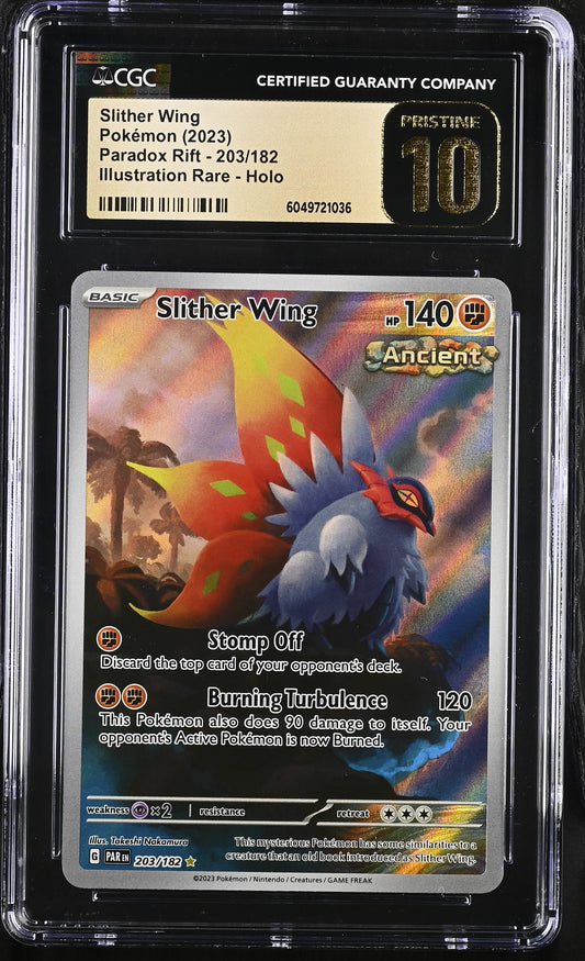 CGC Pristine 10 Slither Wing Paradox Rift 203/182 Illustration Rare Pokemon Card