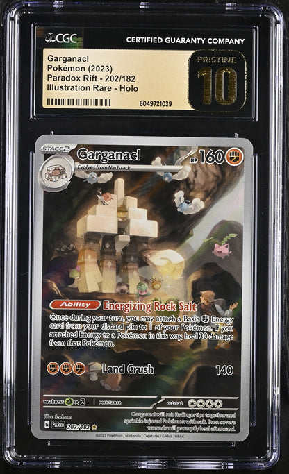 CGC Pristine 10 Garganacl Paradox Rift 202/182 Illustration Rare Pokemon Card