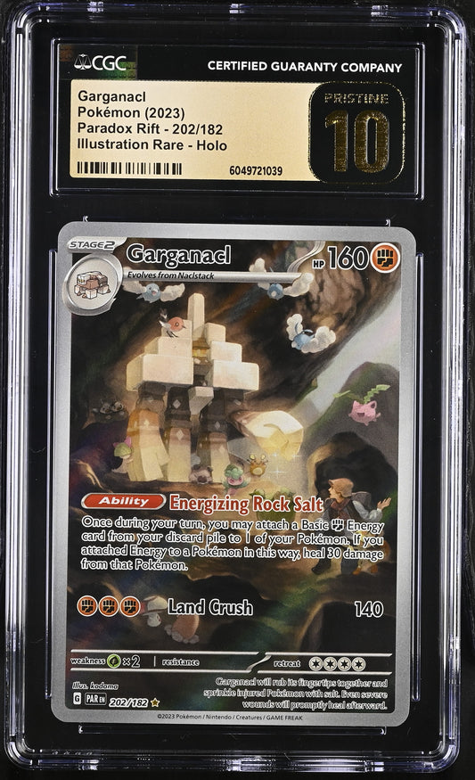 CGC Pristine 10 Garganacl Paradox Rift 202/182 Illustration Rare Pokemon Card
