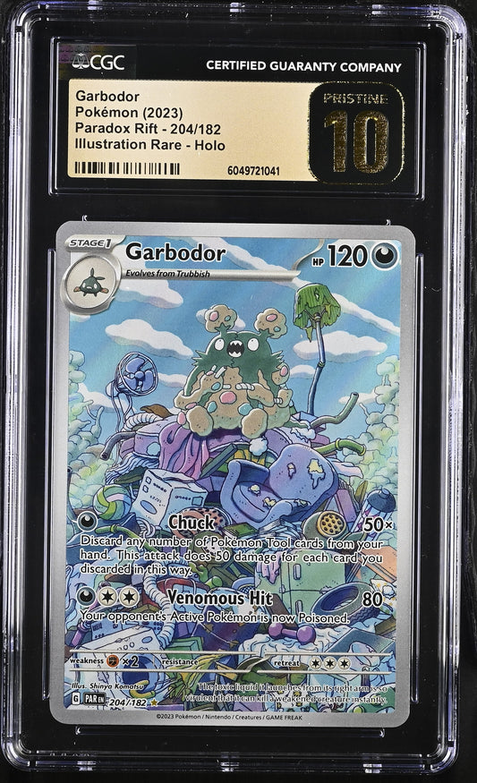 CGC Pristine 10 Garbodor Paradox Rift 204/182 Illustration Rare Pokemon Card