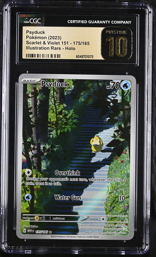 CGC Pristine 10 Psyduck Scarlet & Violet 151 175/165 IR Pokemon Card