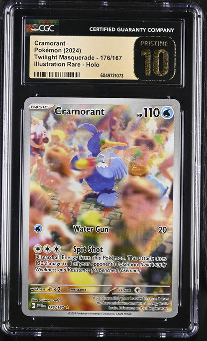CGC Pristine 10 Cramorant Twilight Masquerade 176/167 IR Pokemon Card