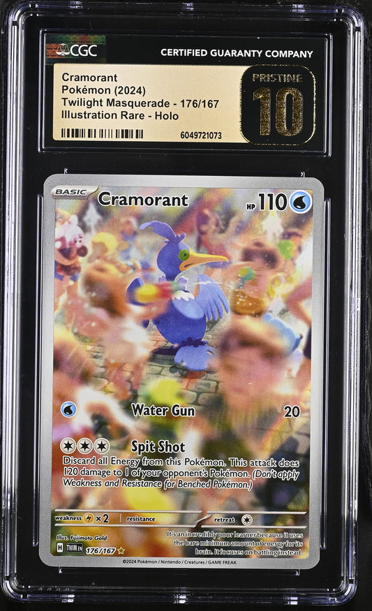 CGC Pristine 10 Cramorant Twilight Masquerade 176/167 IR Pokemon Card